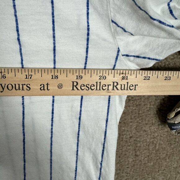 Red Jacket Chicago Cubs T-Shirt Mens XL White Brass Tacks Pinstripe Licensed NEW - Picture 6 of 10